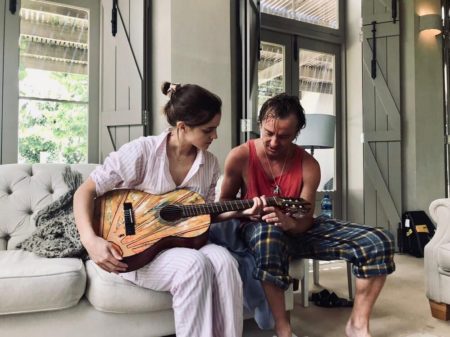 Emma Watson and Tom Felton reunite for a guitar lesson in South Africa